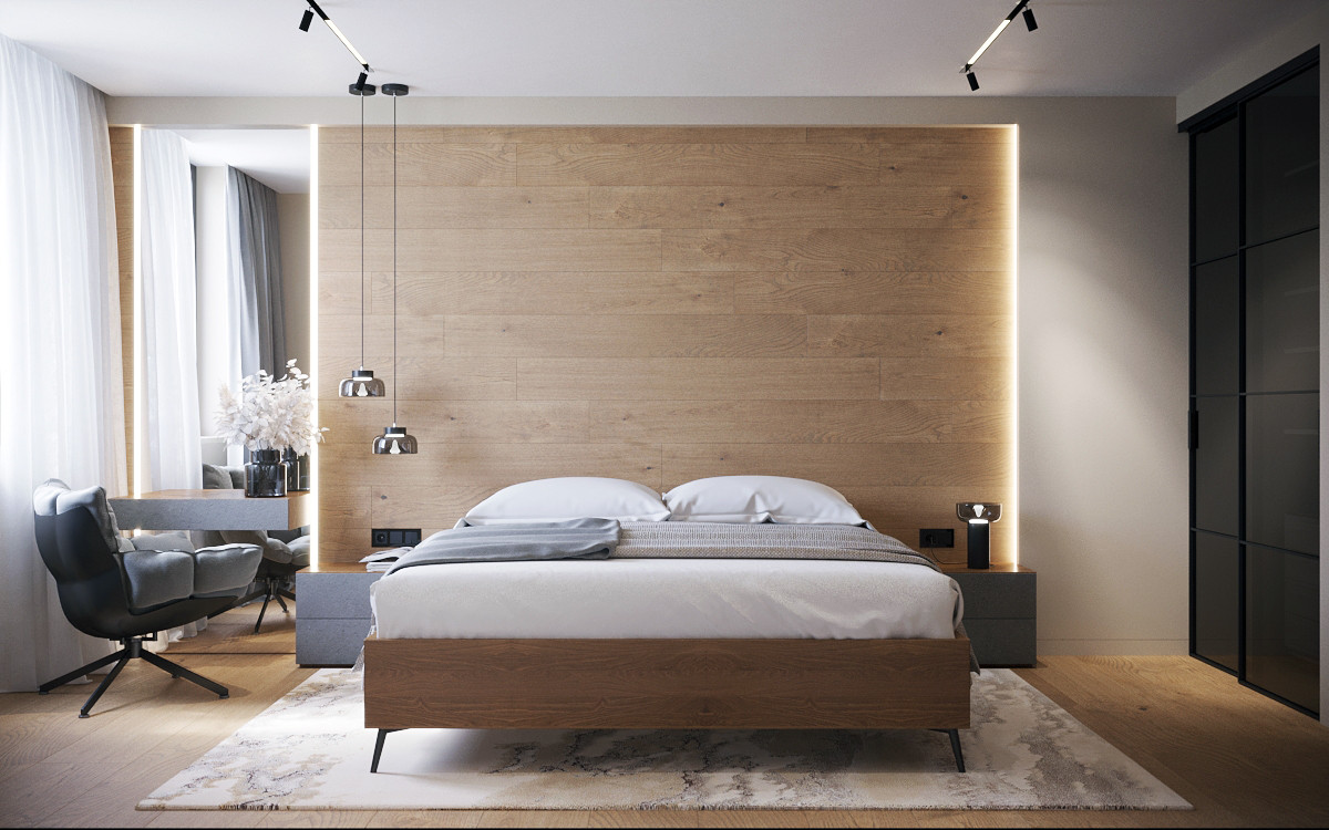 Интерьер с мужским характером в ЖК "Русский дом"