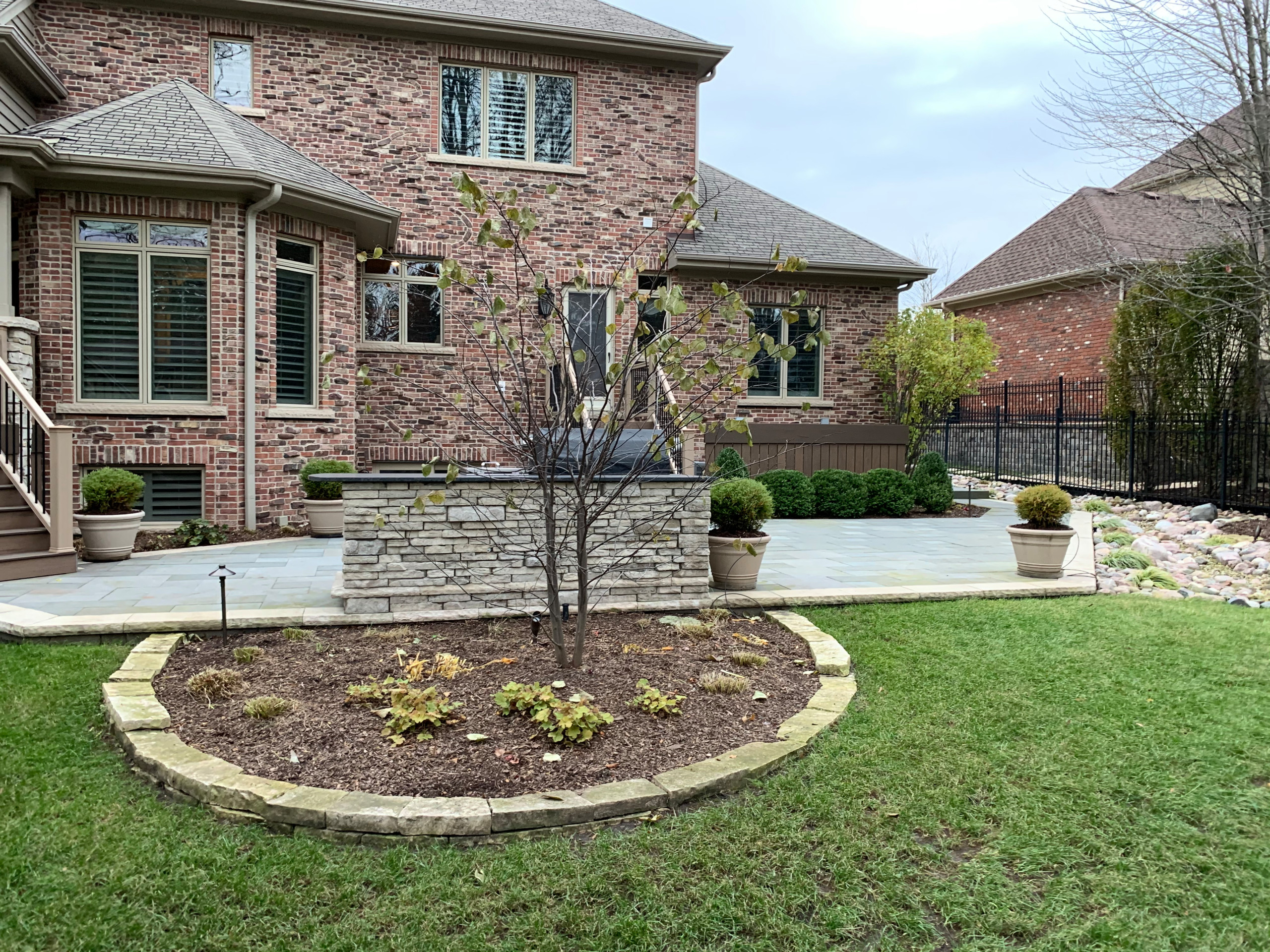 Outdoor Escape with Composite deck and bluestone patio