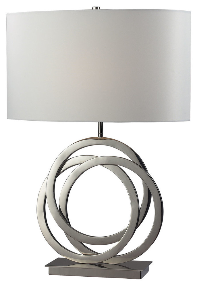 Trinity 1-light Polished Nickel Table Lamp