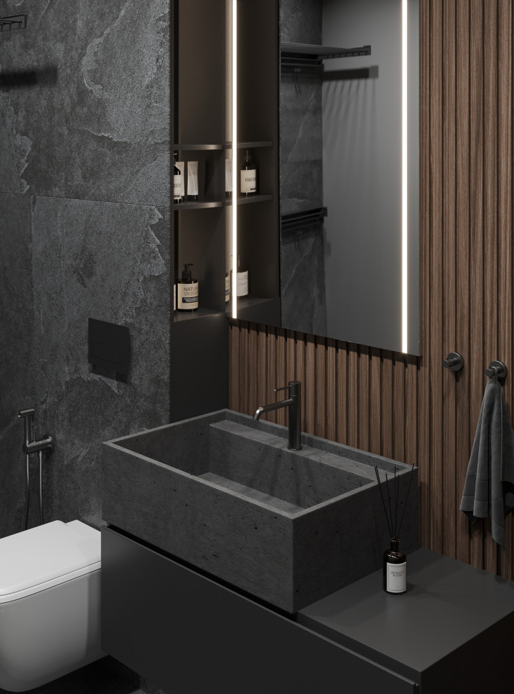 Темный минимализм в коттедже