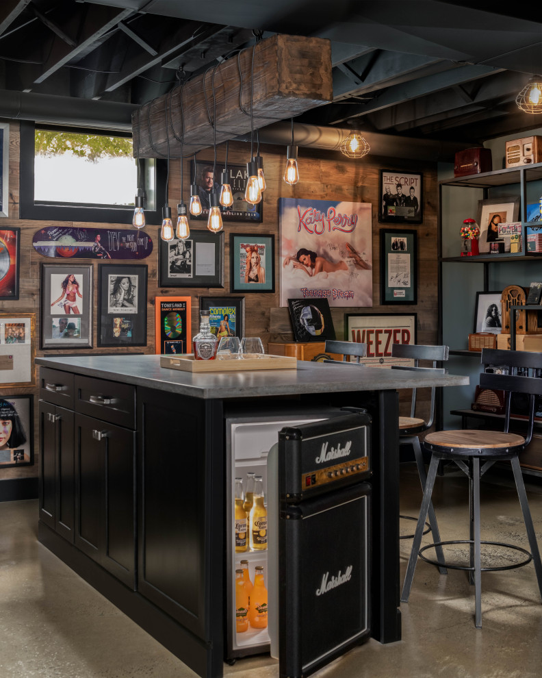 Rock Star Industrial Basement - Industrial - Basement - Philadelphia ...