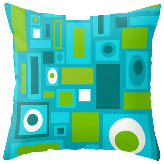 outdoor pillows turquoise