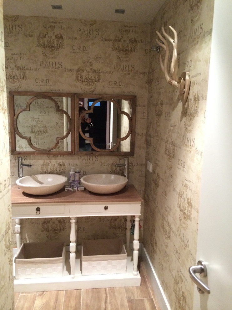 Example of a large trendy bathroom design in Other
