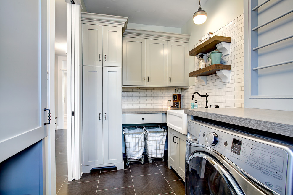 Contemporary Coastal New Home - Transitional - Laundry Room - Grand ...