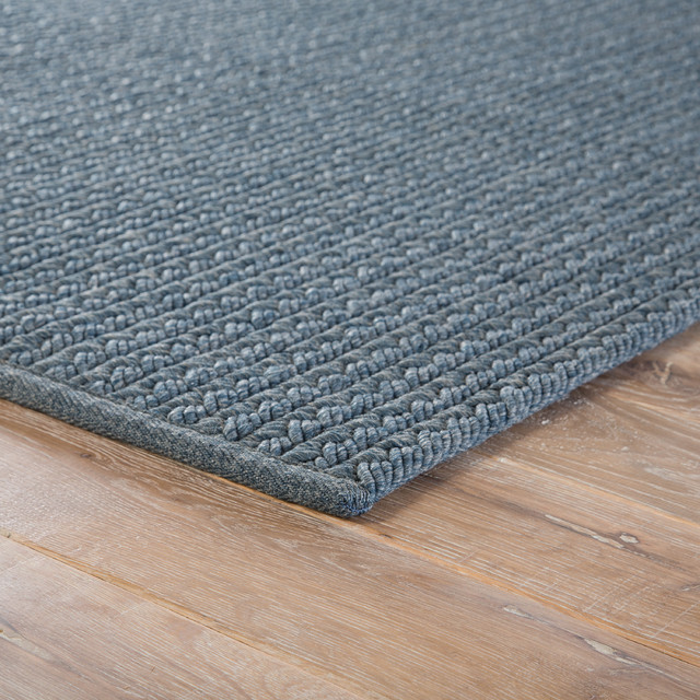 Jaipur Living Iver Indoor Outdoor Solid Blue Gray Area Rug 2 X3
