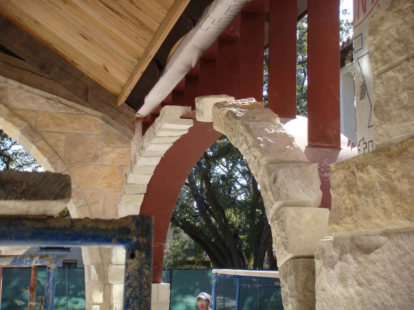 Notice slot in stone to fit stone lintel.