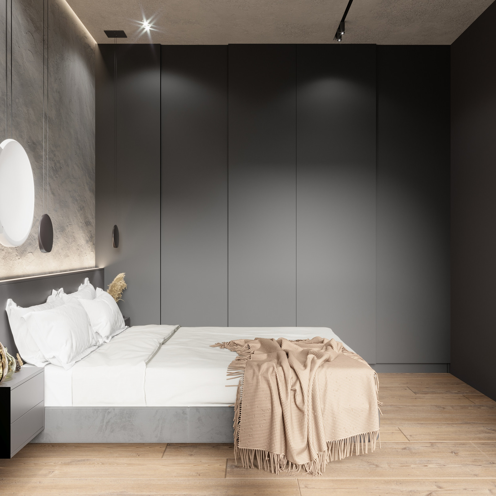 Брутальная квартира с элементами минимализма 65