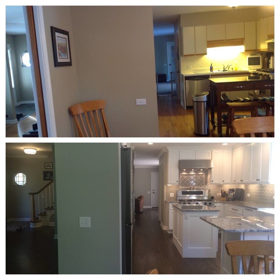 Inspiration for a transitional home design remodel in Chicago