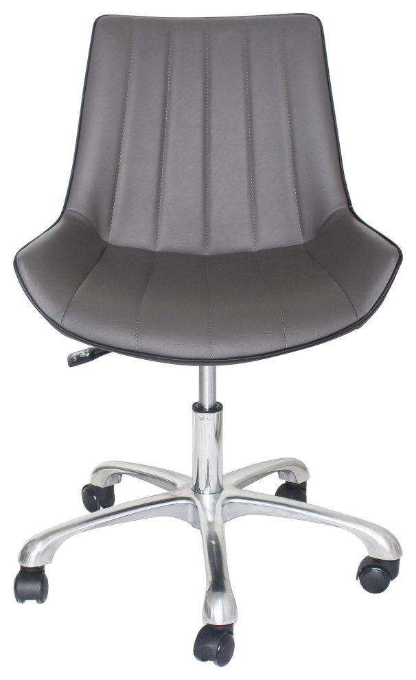 Contemporary Mack Swivel Office Chair Grey Grey Contemporary