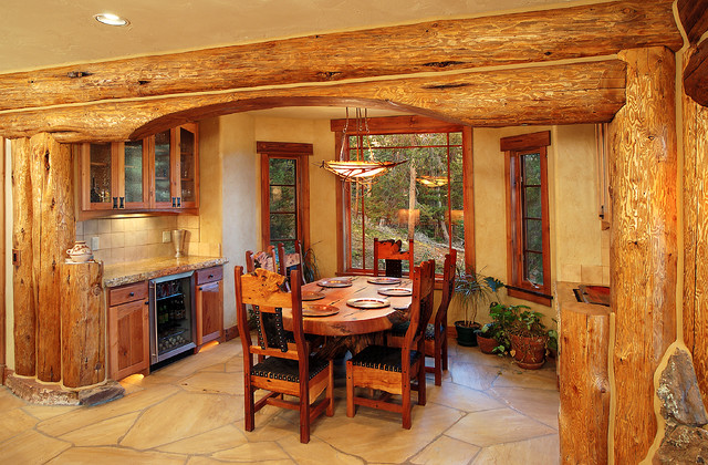 Hybrid Log House - Traditional - Dining Room - Vancouver 