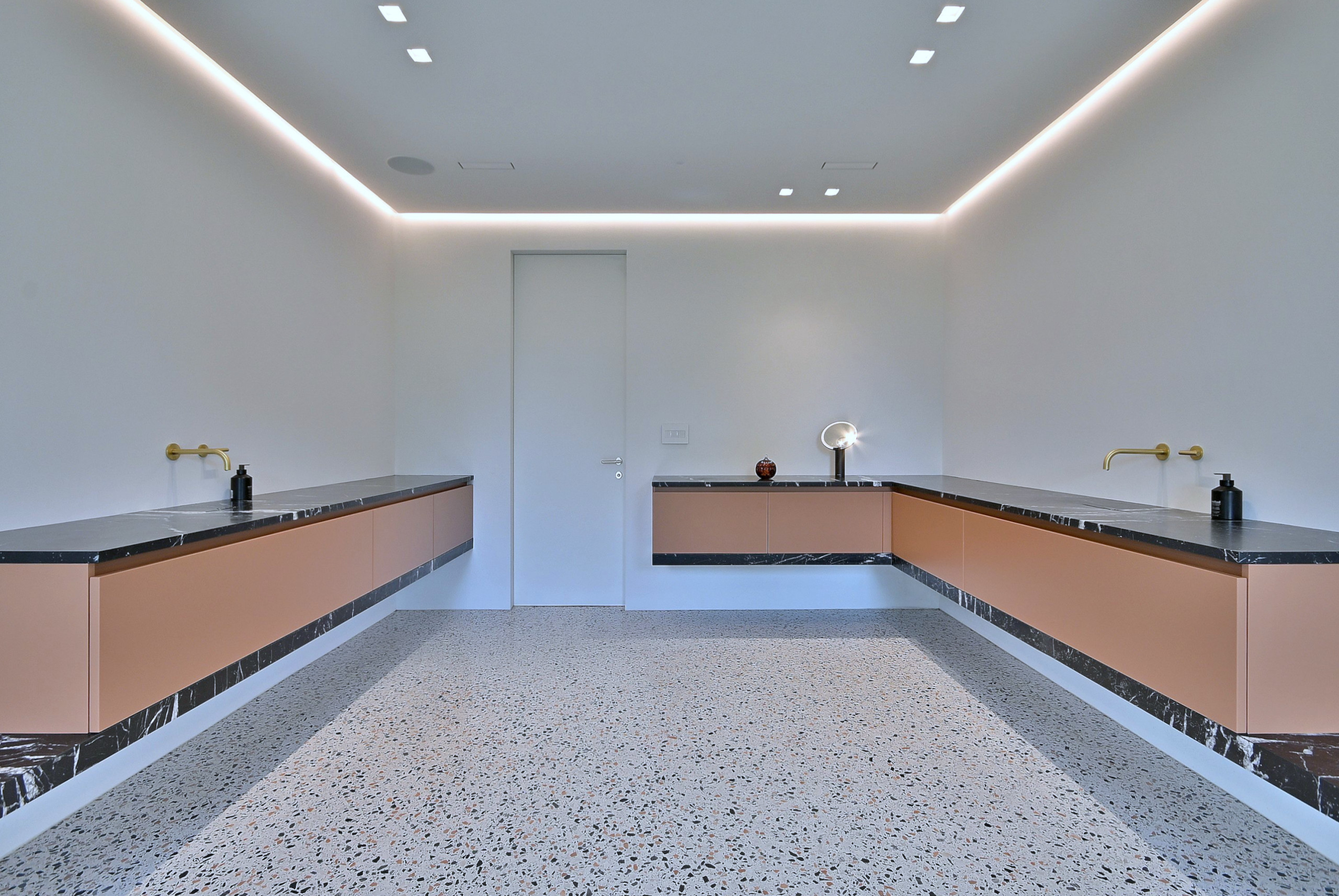 Modern Terrazzo Shower Room with Floating Details