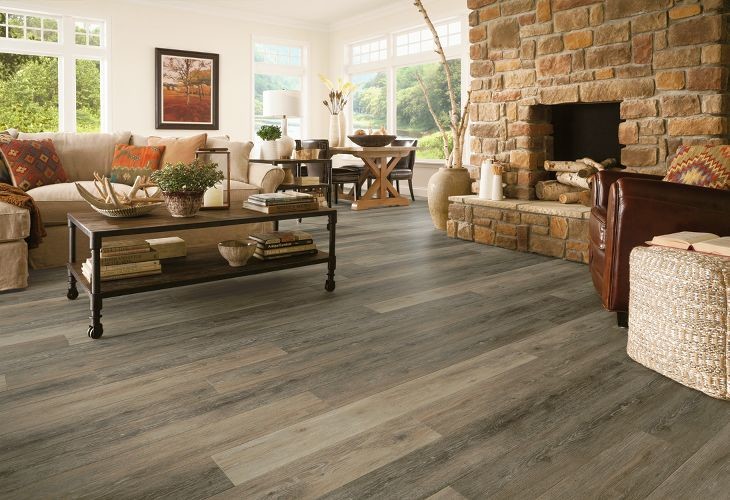 Luxury Vinyl Plank Inspiration Transitional Living Room Detroit