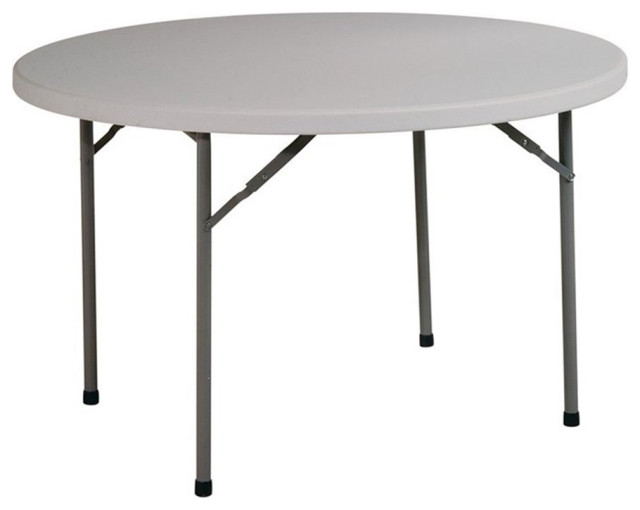 48" Round Light Gray Resin Multi Purpose Table