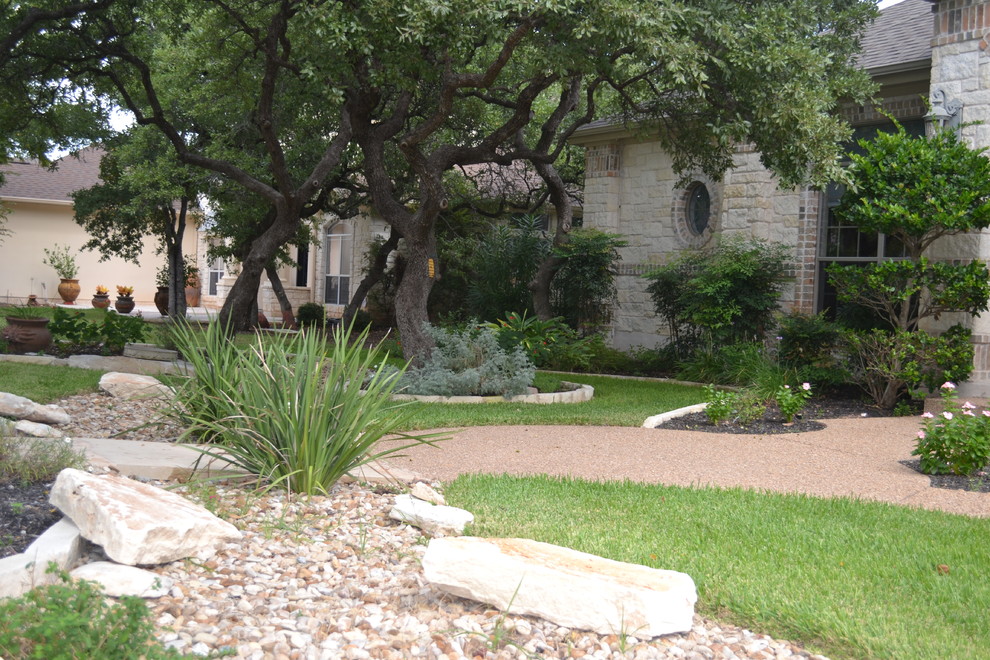 Photo of a traditional garden in Austin.