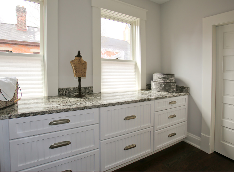 Design ideas for a transitional laundry room in Columbus.