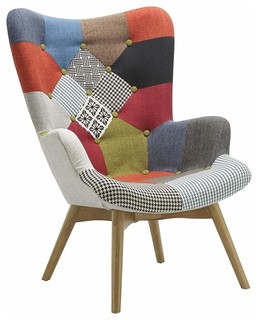 Modern Stylish Chair Upholstered Multi, Multi Coloured Accent Chairs Uk