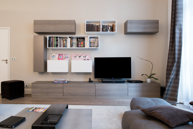 Am&eacute;nagement total d'un duplex parisien modern-wohnzimmer