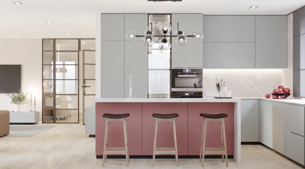 Дизайн кухни-гостиной