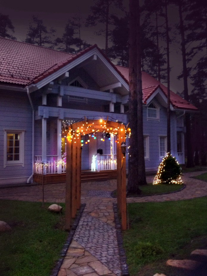 Реализация ландшафтного проекта в сосновом лесу