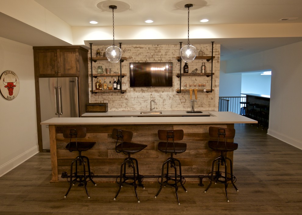 Forest Rustic/Modern Farmhouse - Rustic - Home Bar - Chicago - by ...