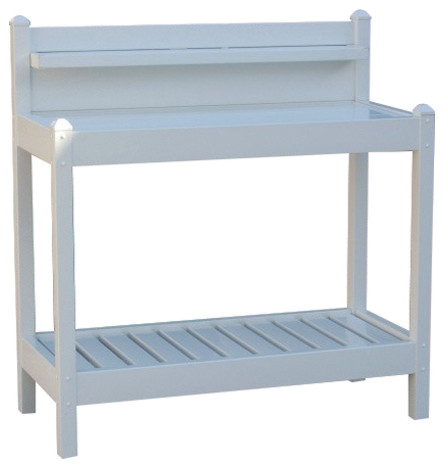 White Pvc Potting Bench Outdoor Garden Bakers Rack Contemporary White Pvc Potting Bench Outdoor Garden Bakers Rack