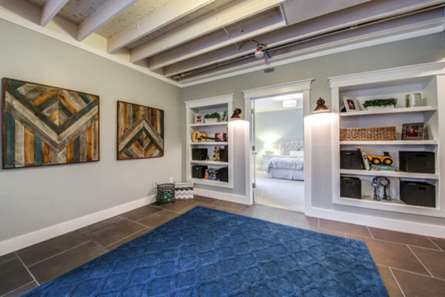 Inspiration for a transitional basement remodel in Cincinnati