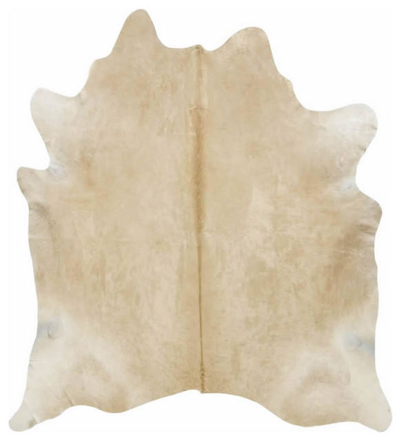 New Brazilian Cowhide Rug Leather BEIGE PALOMINO AND WHITE 5'x7' Cow Hide 