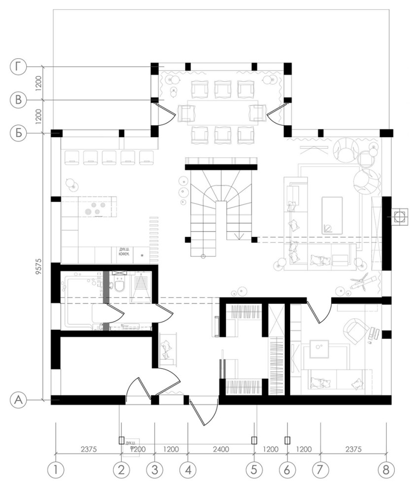 House in Komarovo | Dining room | Hall