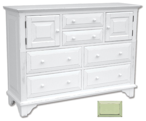 Simple Cottage Chest of-Drawers, Green