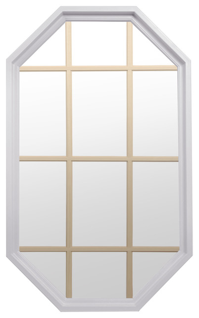 Tall Rambler 4 Season Poly Window With Grille, White, Clear Insulated Glass