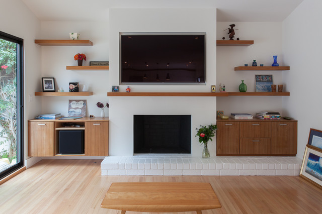 Beach Modern trendy-dagligstue