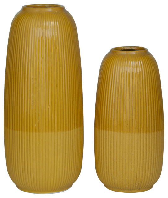 Modern Yellow Ceramic Vase 561897 - Contemporary - Vases - by Brimfield ...