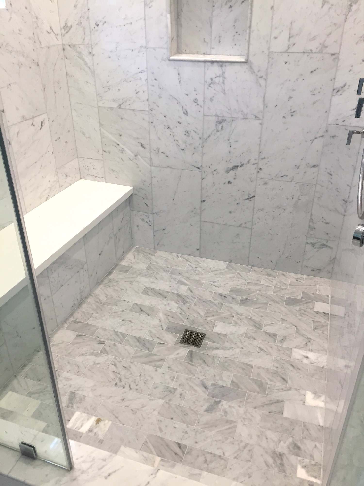 Marble Inspired Restrooms