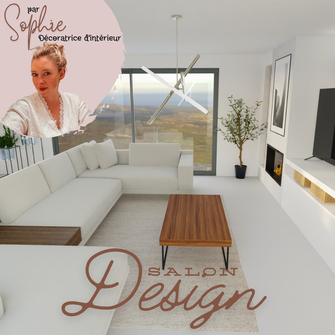 salon design par sophie monnet décoratrice d'intérieur puisaye yonne bourgogne france modélisation 3D