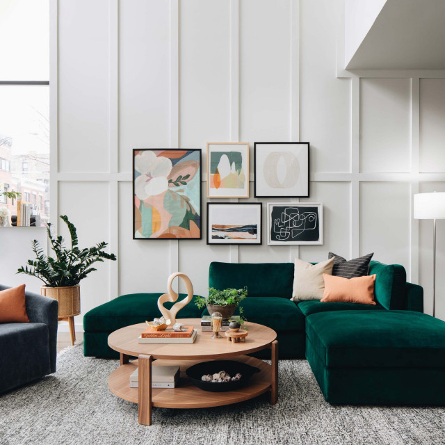 DMA Tatum Modular Custom Sofa Moderne Salon Chicago par Interior Define Houzz