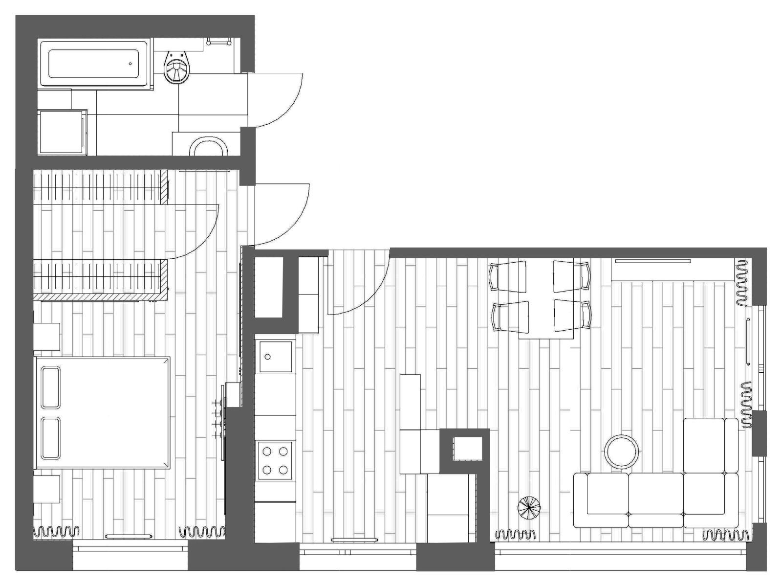 Проект для молодой семьи в центре Екатеринбурга, рядом с парком.