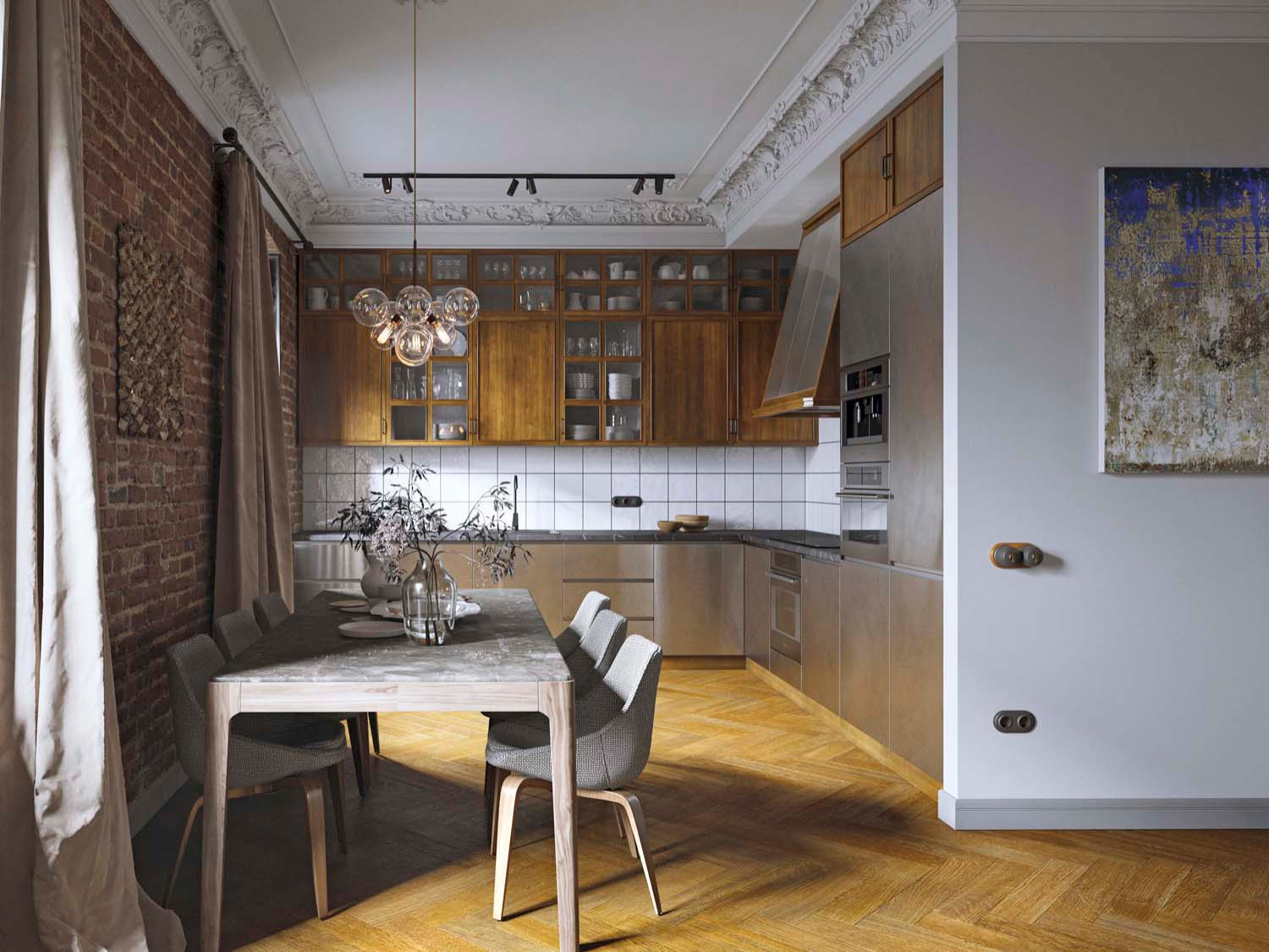 Дизайн проект квартиры в доходном доме 1901 года постройки на Страстном бульваре