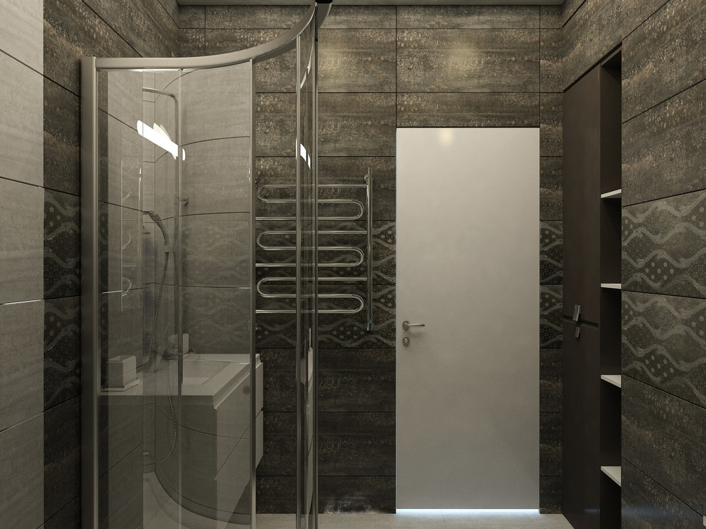 Санузел в новостройке (несколько вариантов плитки).