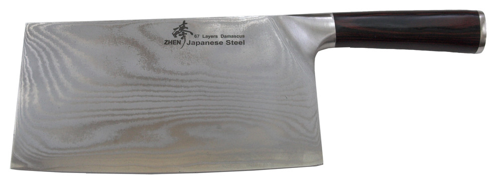 Zhen Japanese 67 Layer Damascus 8" Slicer Chopping Chef Butcher Knife, Large