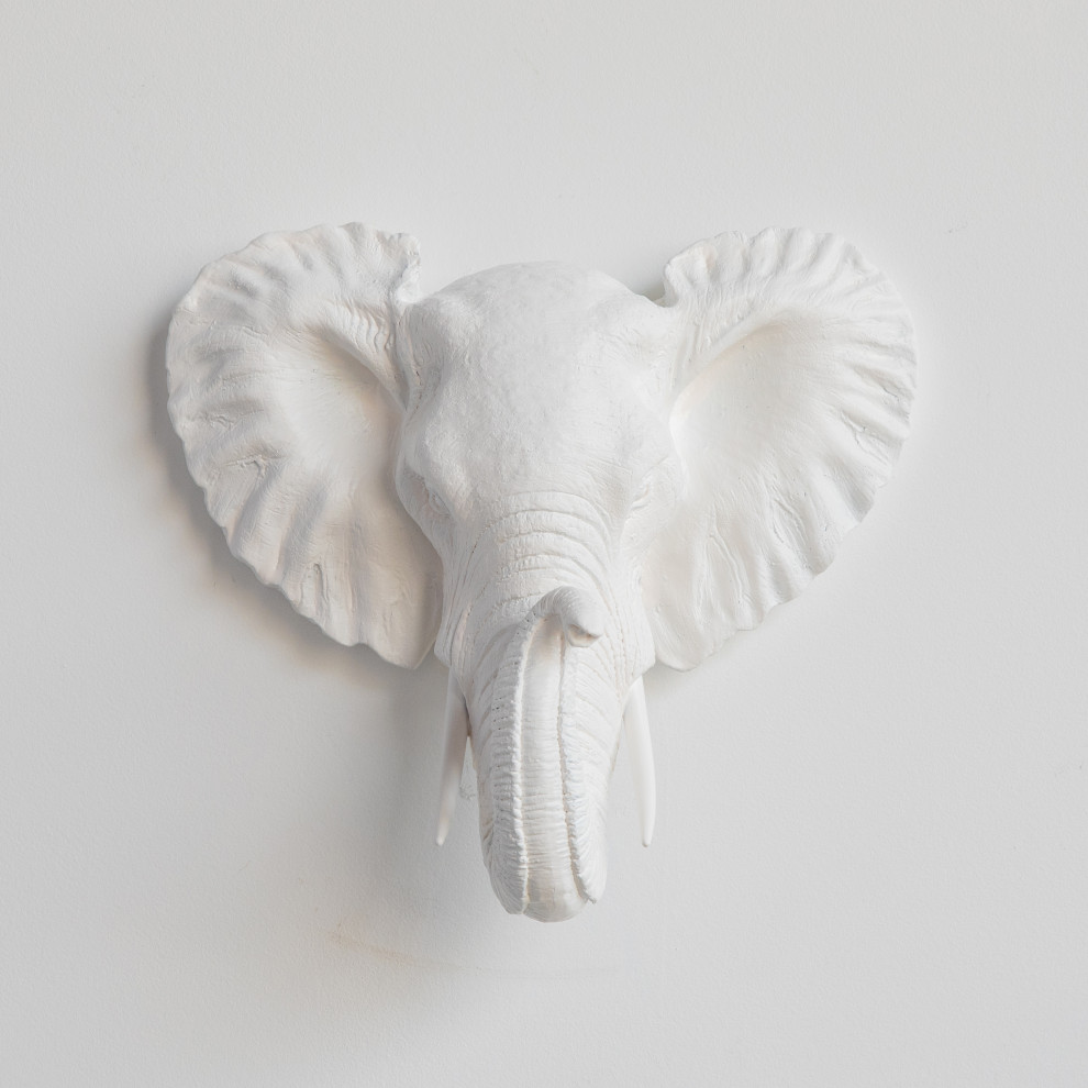 Elephant Head Wall Decor  Faux Taxidermy Decor by Wall Charmers