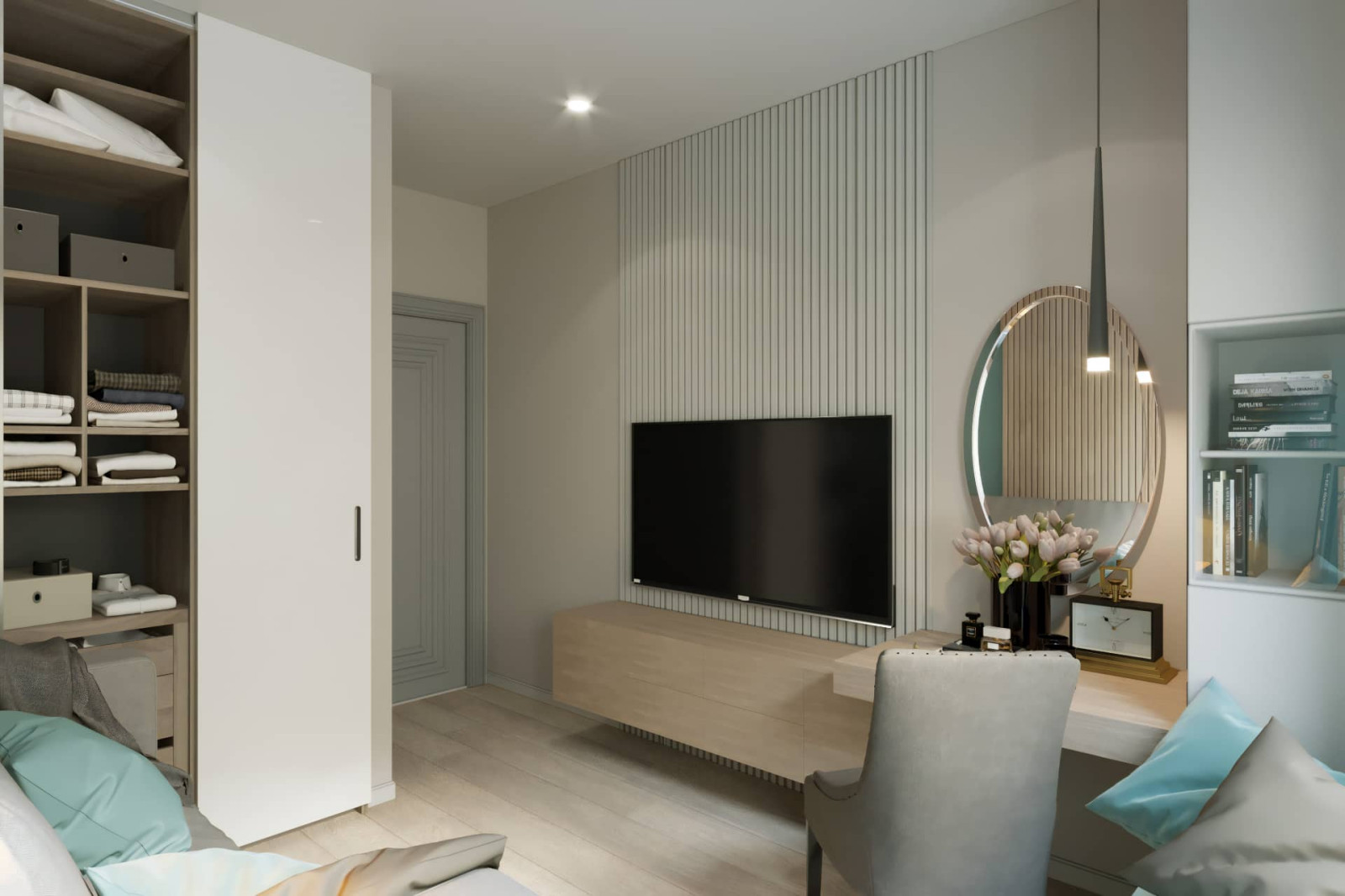 Дизайн и ремонт квартиры в ЖК «Грин Парк» — Бирюзовое настроение