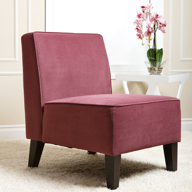 Abbyson Living Purple Becca Velvet Chair
