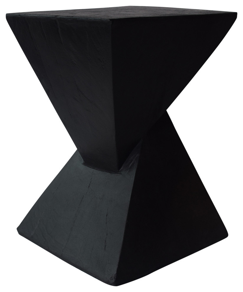 Outdoor Lightweight Concrete Accent Table Industrial Outdoor