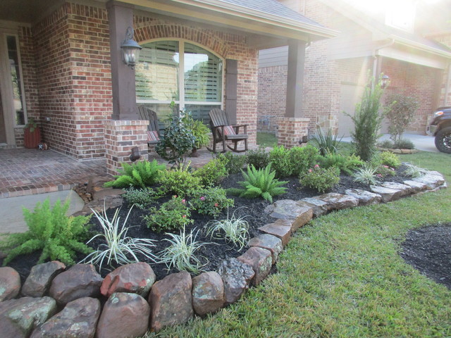 Rock border deals landscaping