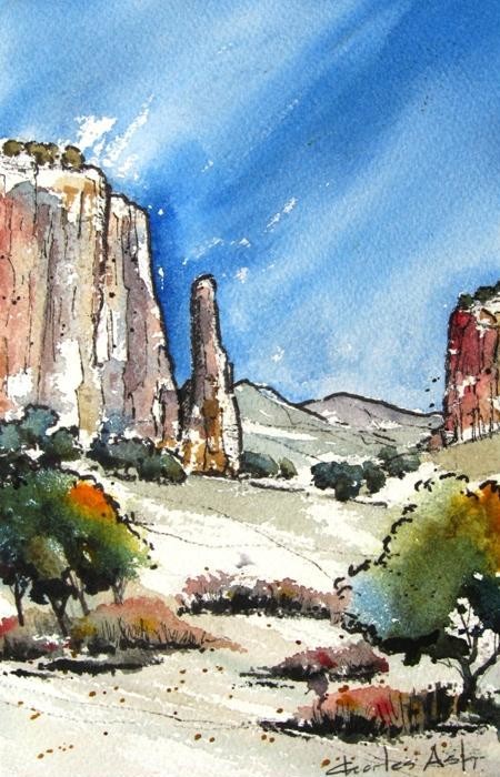 Canyon de Chelly Valley - Original Watercolor Painting