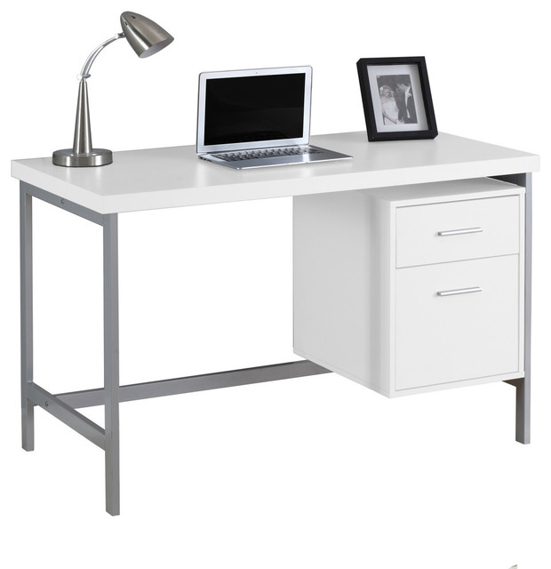 Monarch 48 Metal Computer Desk In White