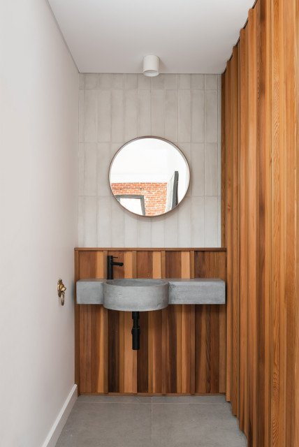 REUSE House modern-powder-room