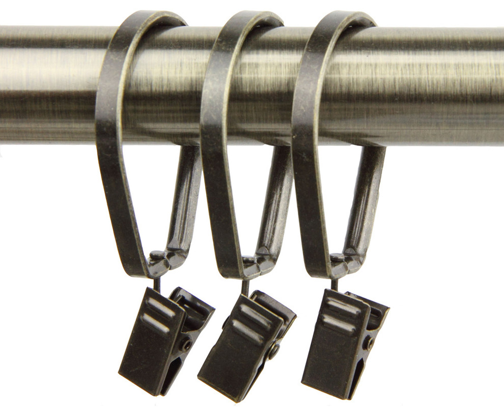 Rod Desyne 10 Pivot Curtain Rings With Clips For 1 3 8 Inch Rod Desyne 10 Pivot Curtain Rings With