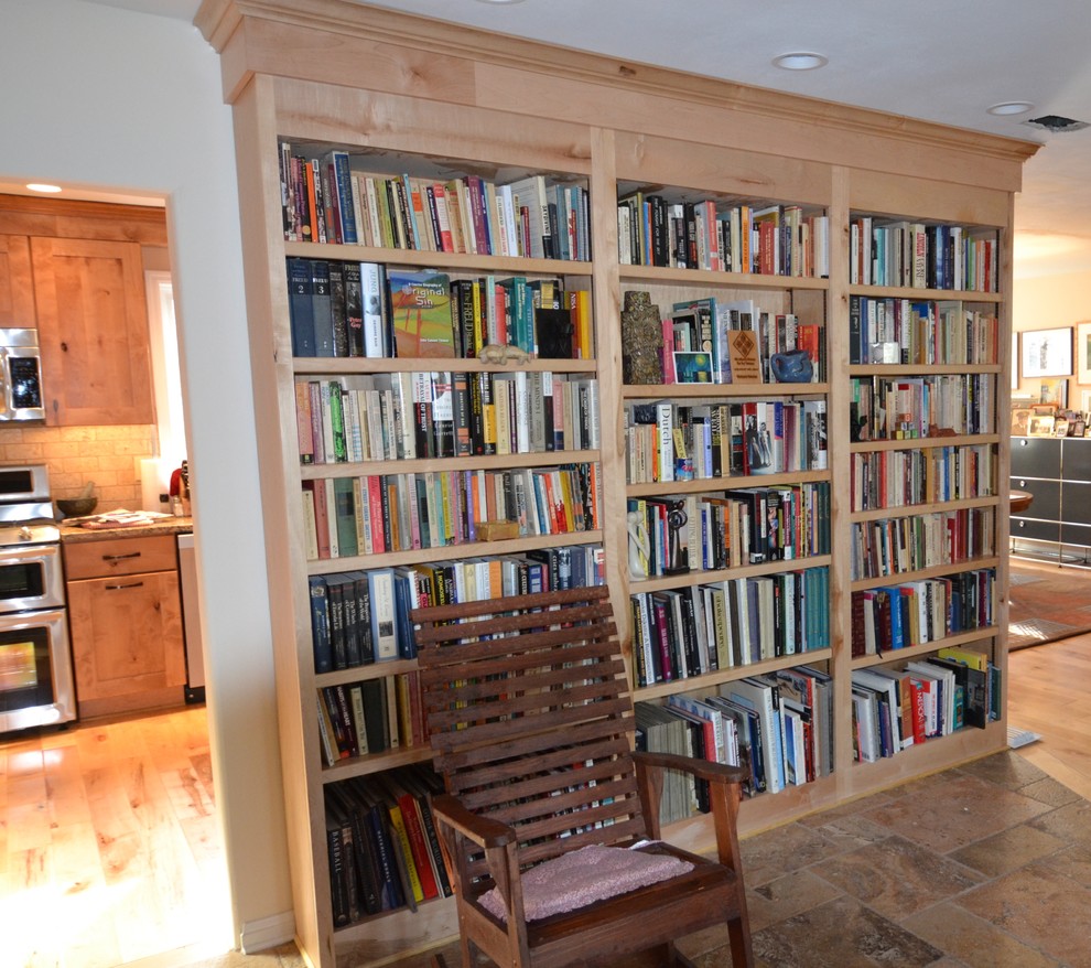 Kitchen with knotty alder cabinets
