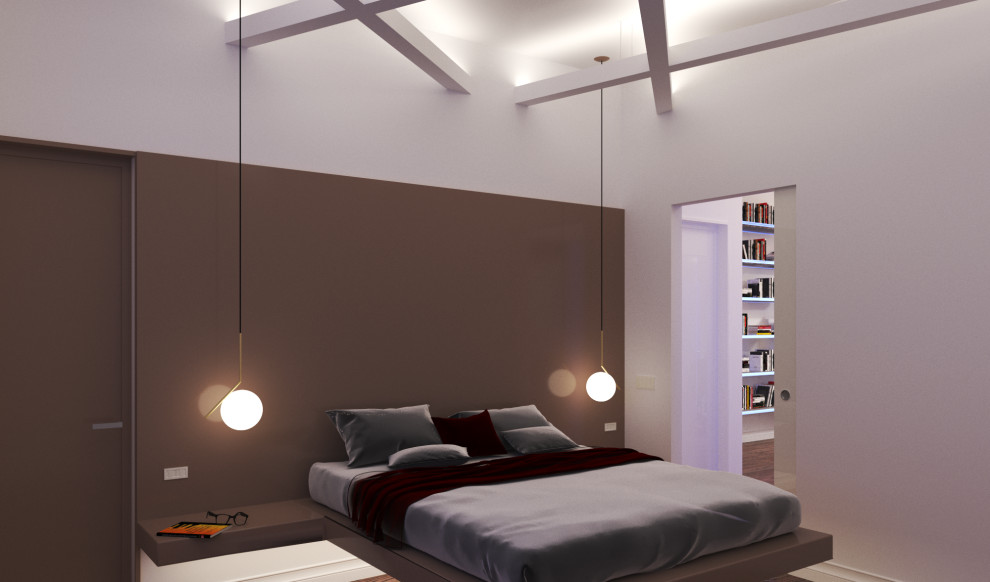 Contemporary bedroom in Rome.
